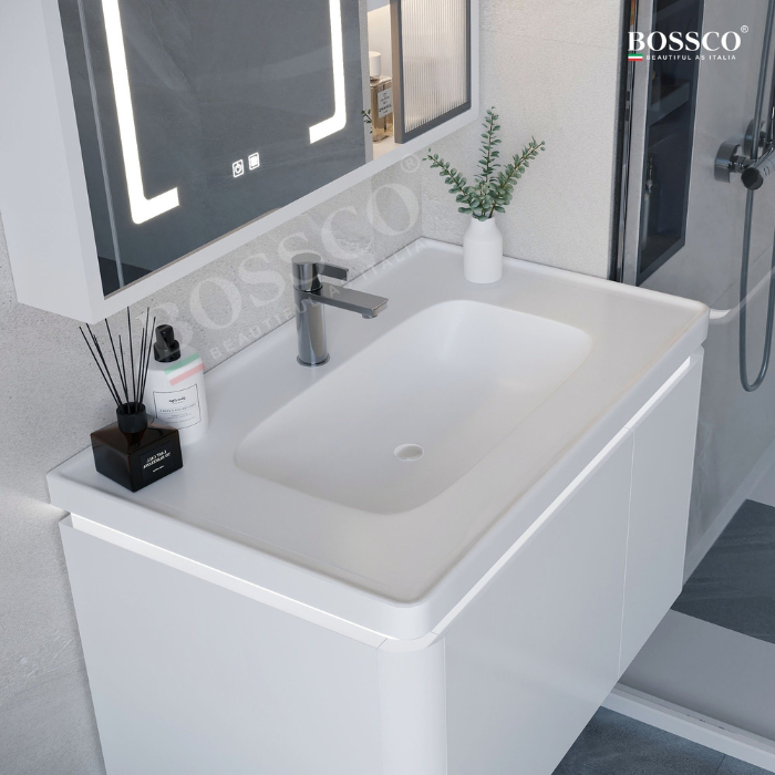 Tủ lavabo Bossco BC-A02T màu trắng
