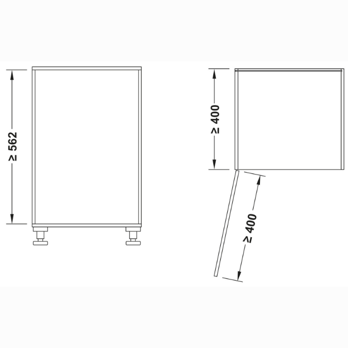 Rổ gắn cánh Hafele Utensio 400 mm 545.14.300
