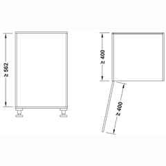 Rổ gắn cánh Hafele Utensio 400 mm 545.14.300