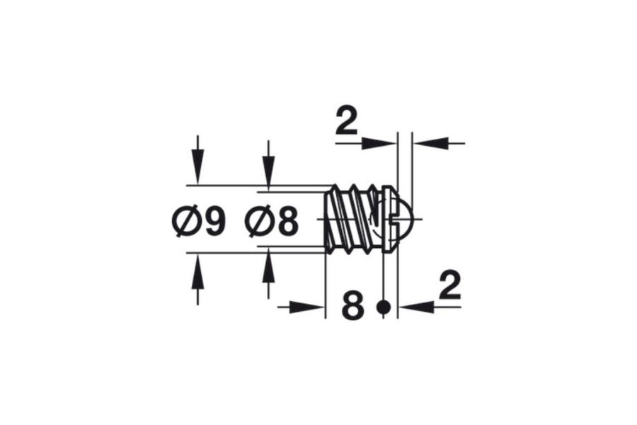 Chặn cửa Hafele 241.86.114 12mm có bi sắt