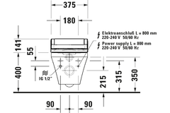 Nắp rửa điện tử Duravit 613200012000300 Sensowash Classic
