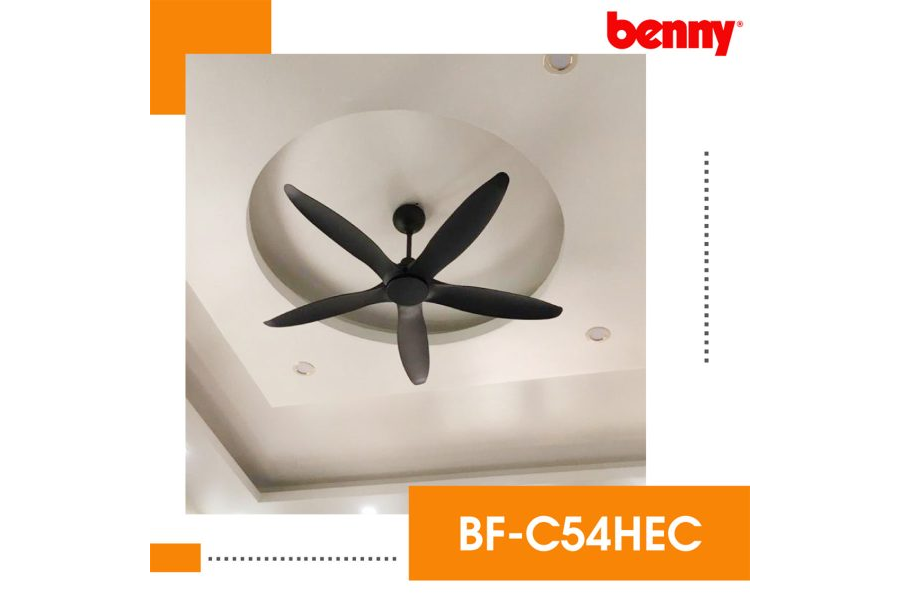Quạt trần Benny BF-C54HECB 5 cánh Amore Enterno màu cafe đen