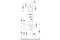 Chậu lavabo Duravit 0702250000 Vero