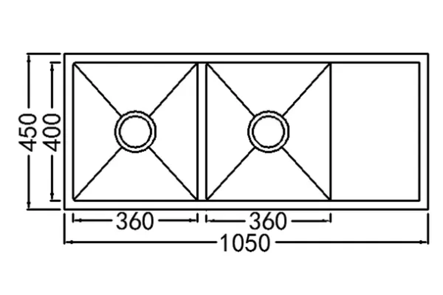 Chậu rửa chén Nobinox LIKEN NL748 2 hộc