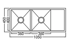 Chậu rửa chén Nobinox LIKEN NL748 2 hộc