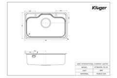 Chậu rửa bát Kluger KT8050SL Plus TAKI