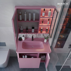 Tủ lavabo Bossco BC-A02H màu hồng