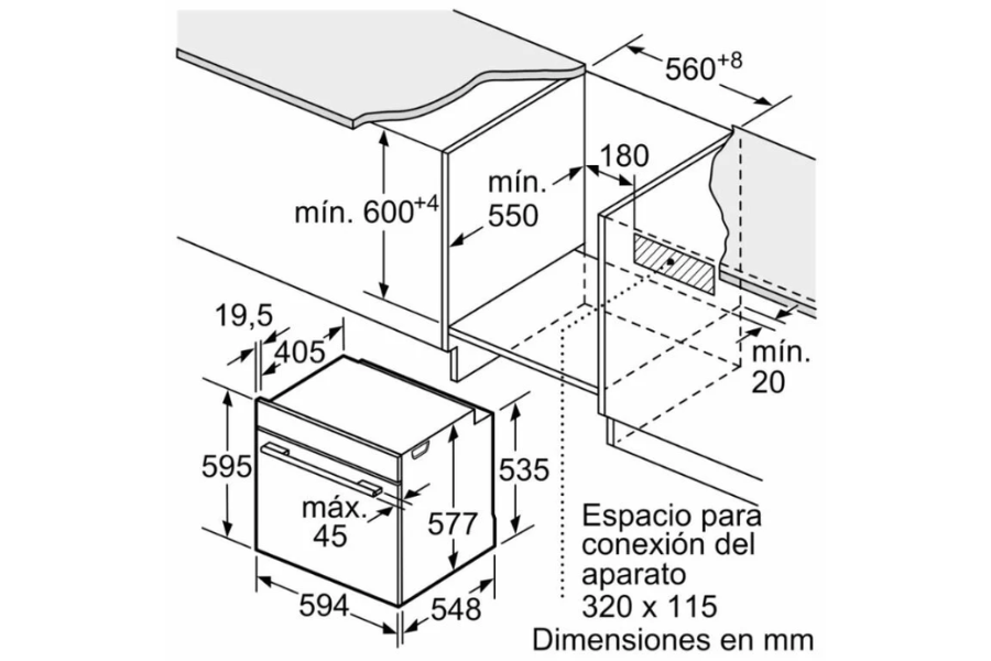 Lò nướng Bosch HBG7241B1 âm tủ 71L