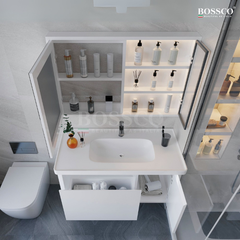Tủ lavabo Bossco BC-A01T màu trắng
