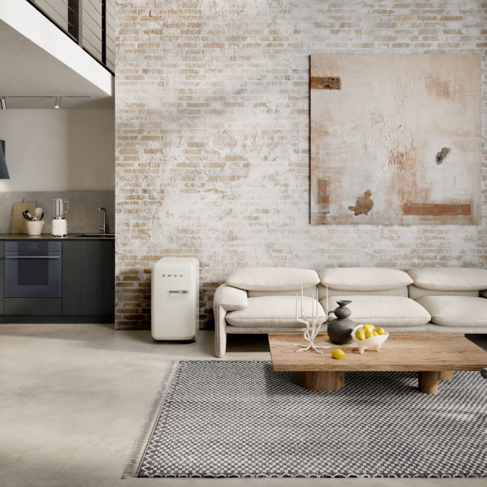 Tủ lạnh Smeg FAB5RCR6 màu kem 34 lít