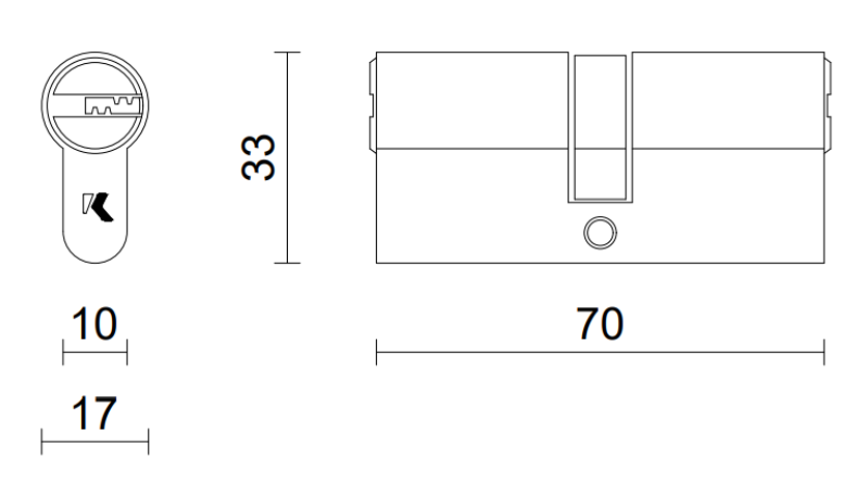 Ruột khóa cửa Vickini 41106.002