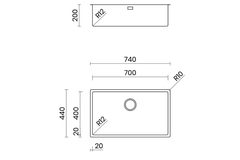 Chậu rửa chén Tasca CANOVA NT699PK 1 hộc