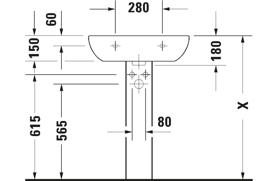 Chậu lavabo Duravit 23106000002 D-Code