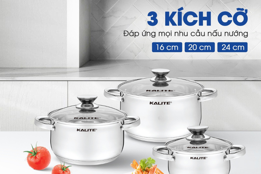 Bộ nồi chảo Kalite KL352