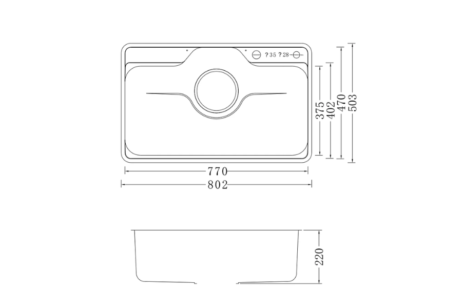 Chậu rửa chén Nobinox LIKEN NL725D 1 hộc