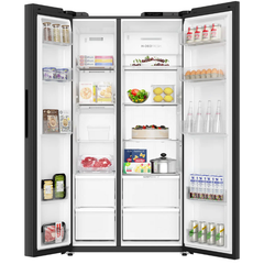 Tủ lạnh Aqua AQR-S633XA(SL) Side By Side Inverter 569 lít