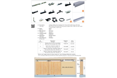 Bộ phụ kiện cửa trượt gỗ 2+1 (1 cố định, 2 trượt) – Imundex 710.60.151