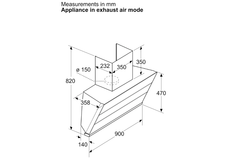 Máy hút mùi Bosch DWK98IJ60I kính vát 900mm Serie 4