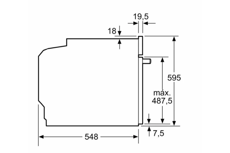 Lò nướng Bosch HBG7241B1 âm tủ 71L