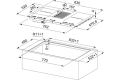 Bếp từ Franke FMY 839 HI 2.0 kết hợp hút mùi
