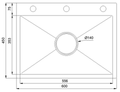 Chậu rửa chén Maadela LU6045P inox 304 60cm