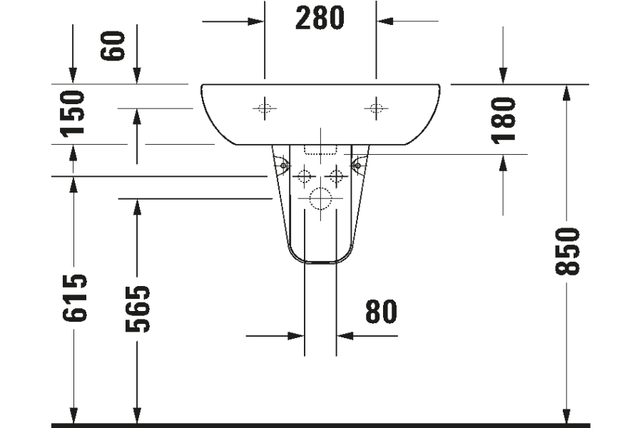 Chậu lavabo Duravit 23106000002 D-Code