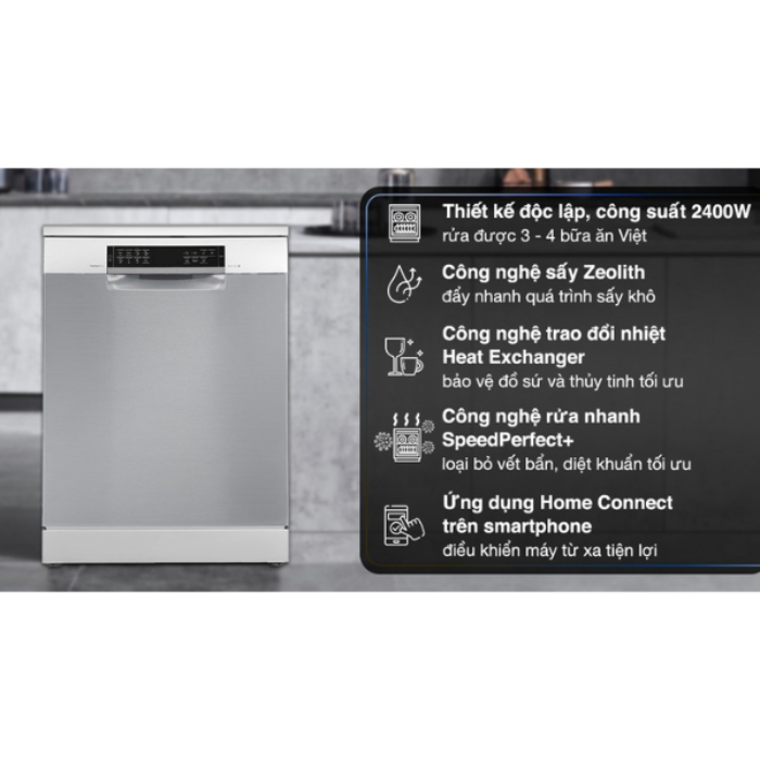 Máy rửa chén Bosch SMS6ZCI49E Series 6 độc lập