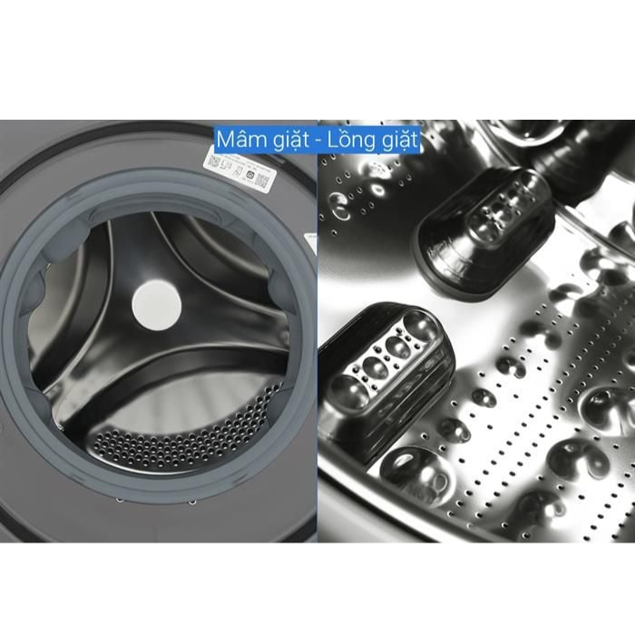 Máy giặt sấy LG FV1411D4B AI DD™ 11/7kg màu đen