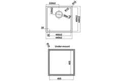 Chậu rửa chén Hafele Satin R10 HS24-SSN1S-440 567.24.447