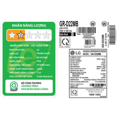 Tủ lạnh LG GR-D22MB Inverter 494 lít