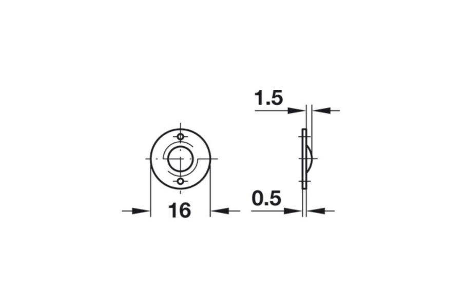 Chặn cửa Hafele 241.86.114 12mm có bi sắt