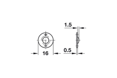Chặn cửa Hafele 241.86.114 12mm có bi sắt