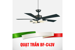 Quạt trần Benny BF-C43V 5 cánh Romantico màu vân gỗ có đèn