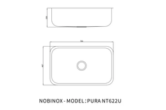 Chậu rửa chén Nobinox PURA NT622U 1 hộc