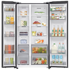Tủ lạnh Samsung RS70F65Q3FSV Bespoke AI Side by Side 655 lít màu đen