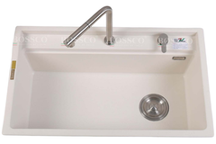 Chậu rửa chén Bossco BC-D8652TKS 1 hộc trắng kim sa