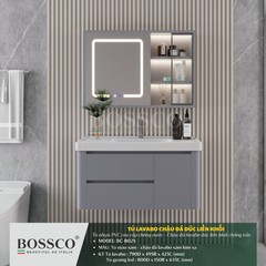Tủ lavabo Bossco BC-B02X màu xám