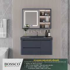 Tủ lavabo Bossco BC-B02XĐ xám đậm