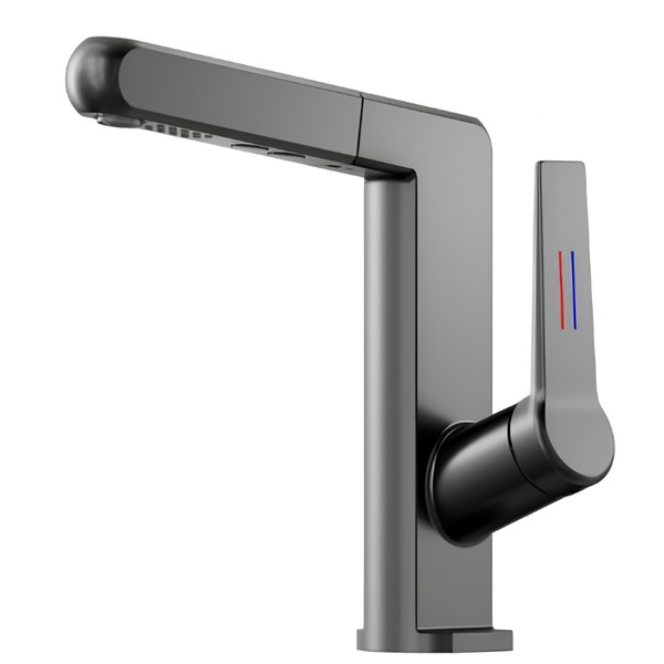 Vòi lavabo Bossco BC-V22X xám titan