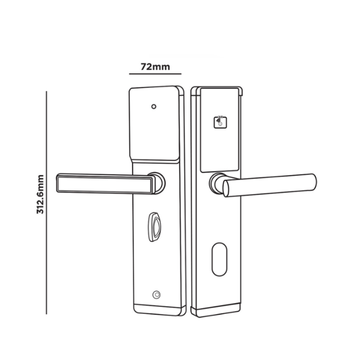 Khóa điện tử Hubert HB KSCG77 Black