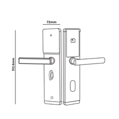 Khóa điện tử Hubert HB KSCG77 Black