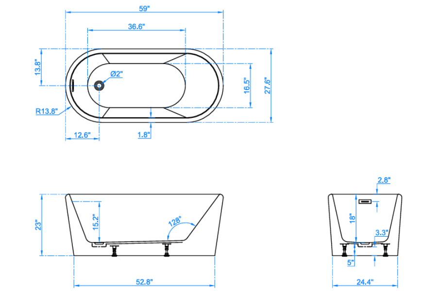 Bồn tắm Maadela MB 7711-59