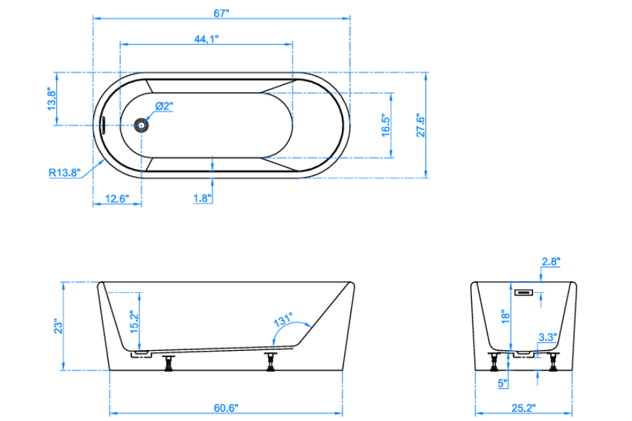 Bồn tắm Maadela MB 7711-67