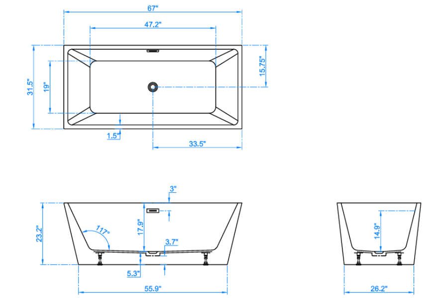 Bồn tắm Maadela MB 7714-67