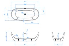 Bồn tắm Maadela MB 7761-71