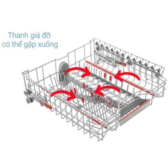 Máy rửa chén Bosch SMS8YCI01E độc lập Series 8, 14 bộ, Home connect