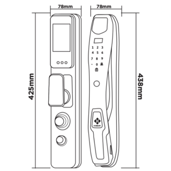 Khóa điện tử Hubert HB CG27 Nano Black