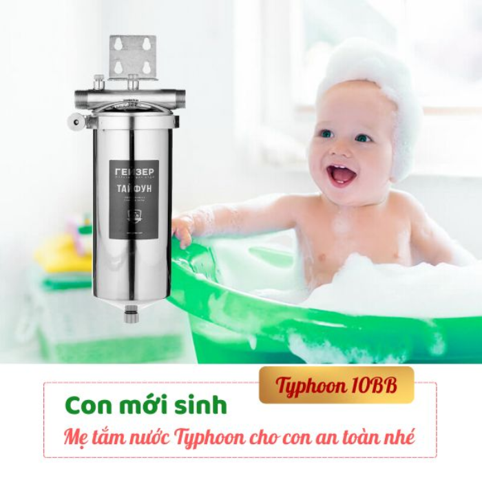 Máy lọc nước tắm Geyser Typhoon 10BB NEW