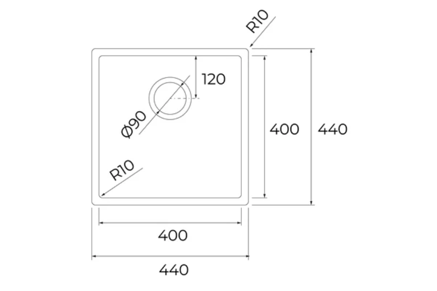 Chậu rửa chén Teka BX R10 40.40 115010038