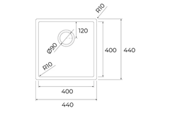 Chậu rửa chén Teka BX R10 40.40 115010038